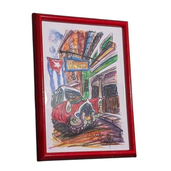 Framed Art by Oscar Caballero Titled La Bodeguita Del Medio Havana Cuba 2015 - Picture 7 of 14